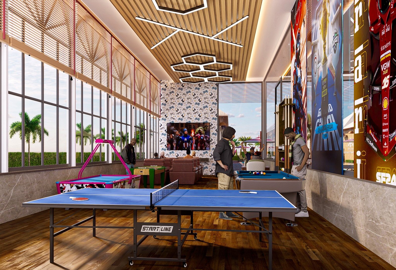Swimming pool and recreation area
